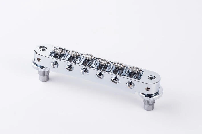 TonePros TP6R C - Standard Tune-O-Matic Bridge with Roller Saddles (Small Posts) - Chrome
